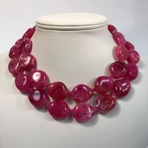 Magnetic Clasp Hot Pink Necklace
